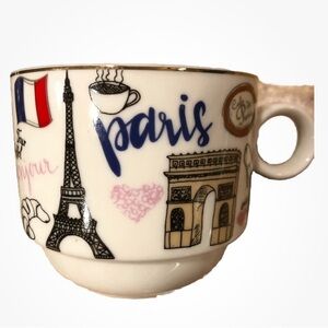 Grace Teaware Paris France 3” Mug Coffee Tea Cup Porcelain Moulin Rouge Iconic